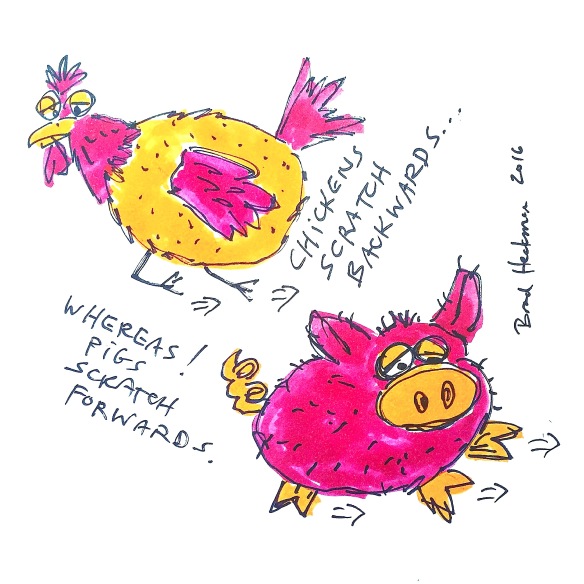 chicken and pig